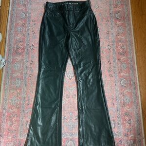American Eagle Green Faux Leather Pants